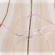 womens mens eyewear metal frame brimless geek clear lens eye glasses J4U66
