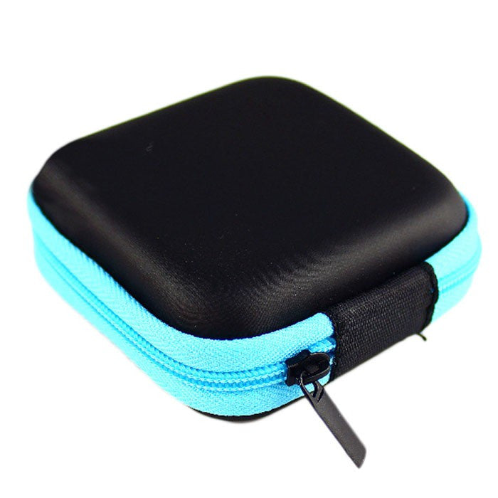 Portable Mini Round Storage Case Bag for Earphone Headphone SD TF Cards Cable Cord Wire Keys Storage  J4U66
