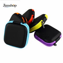 Portable Mini Round Storage Case Bag for Earphone Headphone SD TF Cards Cable Cord Wire Keys Storage  J4U66