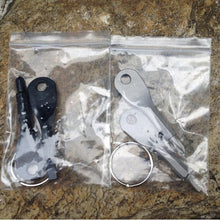 Portable Stainless Steel Keychain Screwdriver Flathead Head Key Ring Key Chain Screwdriver Silver/Black Travel Kits J4U66
