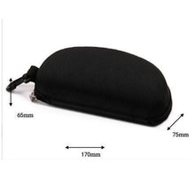 Portable Superior Zipper Eye Glasses Sunglasses Hard Case Box Portable Protector Black Universal 6.96X 2.95X2.55 inch LY6 J4U66