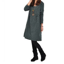 pregnant maternity womens casual dress long sleeve dot loose dresses blouse J4U66