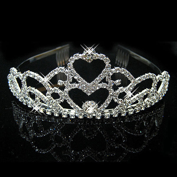 pretty women girls hair band headband bridal princess stunning crystal tiara wedding crown J4U66
