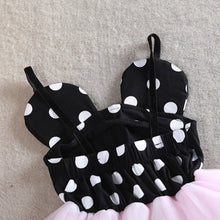 princess baby girls gauze one piece dress polka dot braces tutu dress J4U66