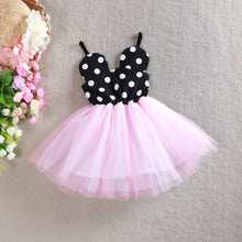 Princess Baby Girls Gauze One Piece Dress Polka Dot Braces Tutu Dress 2-6Y PY1 J4U66