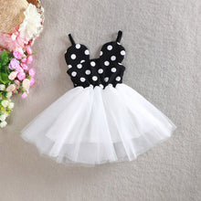princess baby girls gauze one piece dress polka dot braces tutu dress J4U66