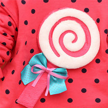 Princess Baby Kids Girls Lace Dress Candy Polka Dot Print Long Sleeve Shirt Dresses J4U66