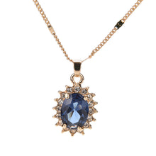 Princess Engagment Wedding Genuine Cubic Zirconia Pendant Necklace And Earrings Woman Jewelry Sets J4U66