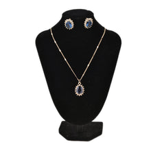 Princess Engagment Wedding Genuine Cubic Zirconia Pendant Necklace And Earrings Woman Jewelry Sets J4U66