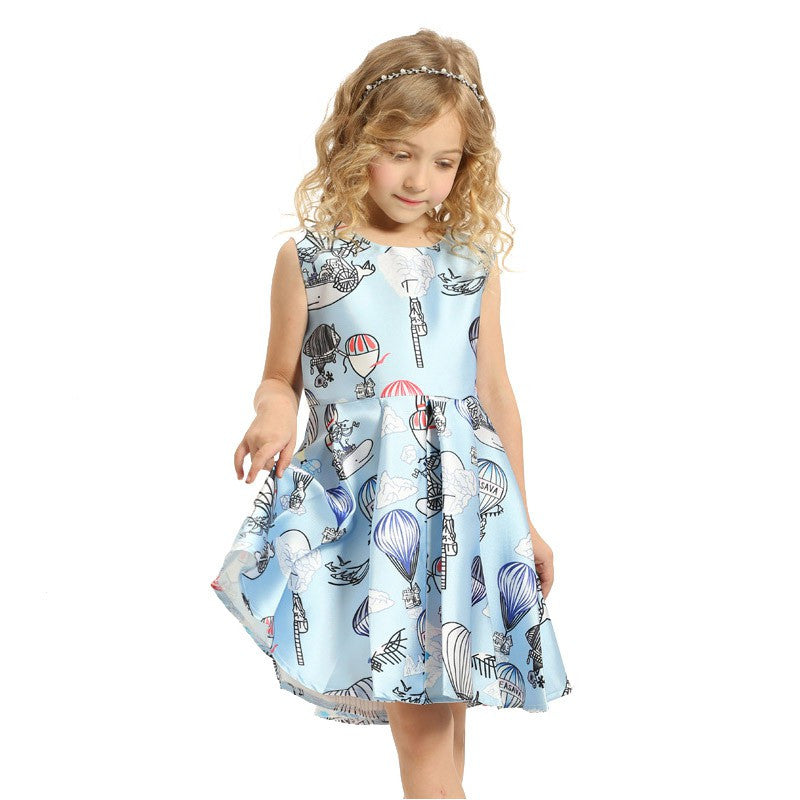 Princess Girl Dress Kids Cute Graffiti Drawing Patterns Dresses Meninas Vestidos PY2 J4U66