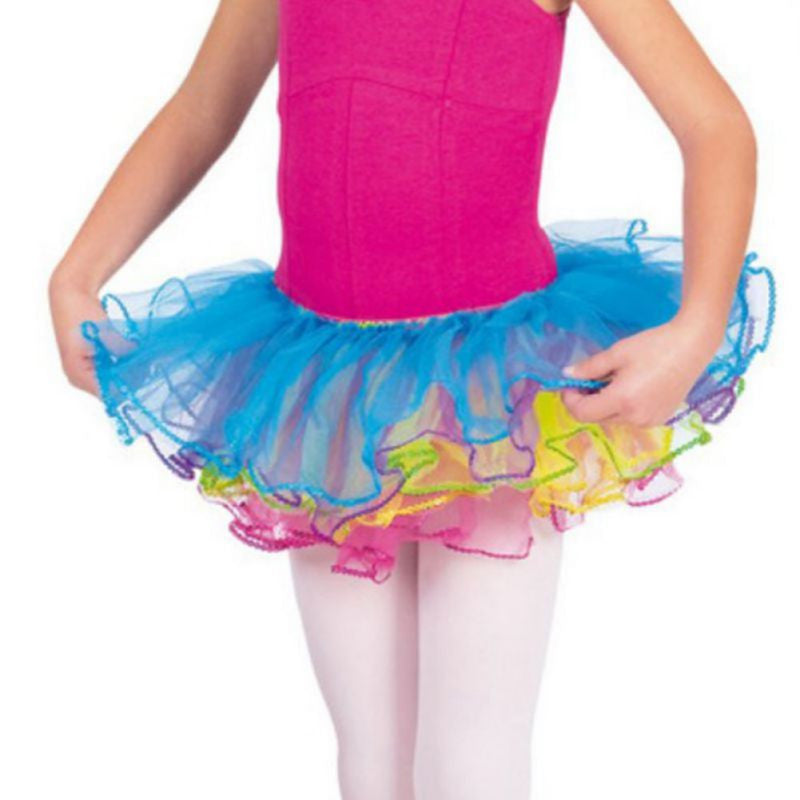 Princess Girl Toddler Lace Sequin Two Wear Skirt Party Ballet Tutu Dance Costume 5-10Y J4U66