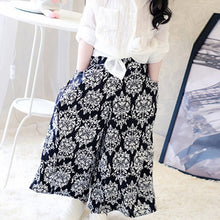 princess girls floral print ethnic elastic tutu skirts pants kids loose a line long pant J4U66