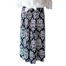 Princess Girls Floral Print Ethnic Elastic Tutu Skirts Pants Kids Loose A Line Long PantJFY66