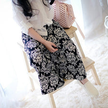 Princess Girls Floral Print Ethnic Elastic Tutu Skirts Pants Kids Loose A Line Long PantJFY66