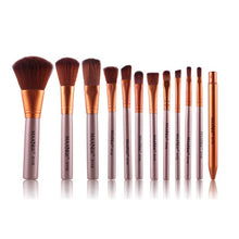 Pro 12pcss Facial Practical Powder Make Up Brushes Soft Cosmetic Gold Color Face Eyes Blush Brush Beauty Tools J4U66