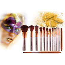 pro 12pcs facial practical powder make up brushes soft cosmetic gold color face eyes blush brush beauty tools J4U66