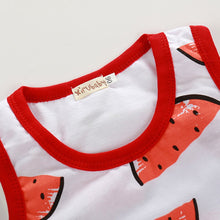 Pro Baby Boy Watermelon Printed Suit Sets Sleeveless Shirt+Shorts Kids Cartoon S Vest Clothes Set J4U66