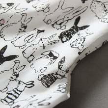 Pro Baby Girl Sleeveless Cartoon Dress Infant White Bunny Rabbit Print Ball Gown Tutu Dress Casual Kids Easter Clothes J4U66