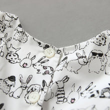 Pro Baby Girl Sleeveless Cartoon Dress Infant White Bunny Rabbit Print Ball Gown Tutu Dress Casual Kids Easter Clothes J4U66