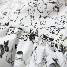 Pro Baby Girl Sleeveless Cartoon Dress Infant White Bunny Rabbit Print Ball Gown Tutu Dress Casual Kids Easter Clothes J4U66