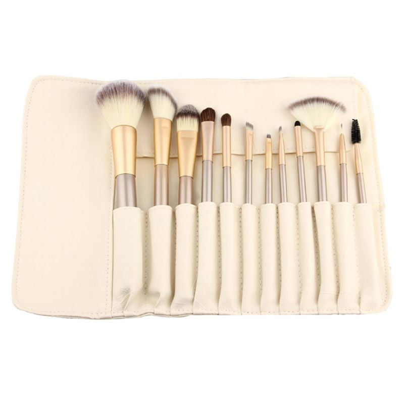Pro Cosmetics Brushes Set Wood Material Stems Brush Horse Hair Makeup Foundation Powder Blush Eyeliner Brushe 12/18pcs PY2 J4U66