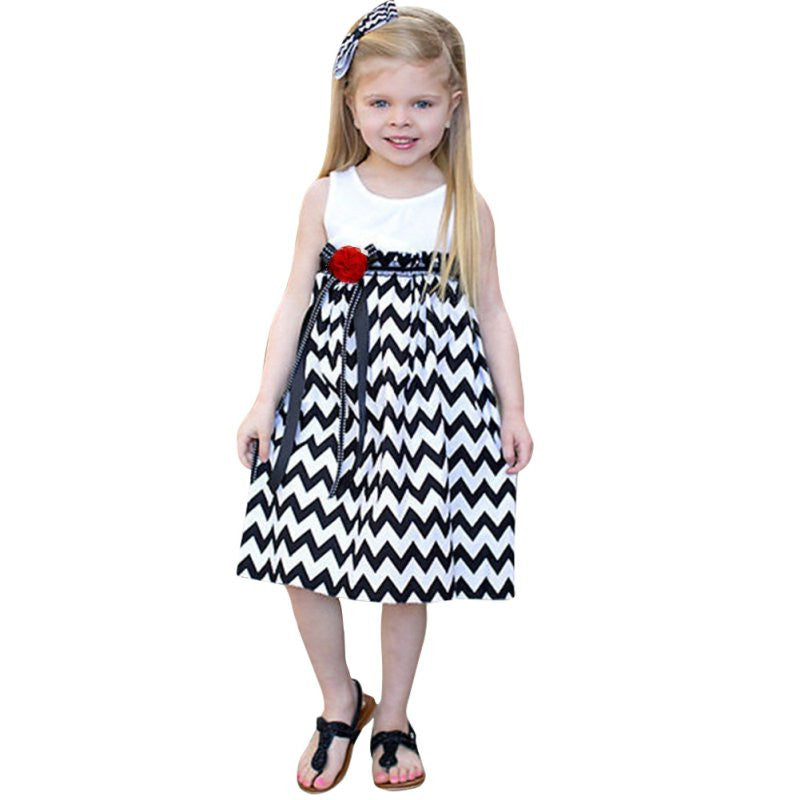 Pro Flower Kids Dress Princess Girl Dress Striped Party Costume For Girls Dresses Children Clothing LE2 J4U66