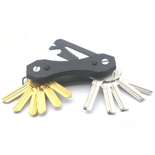 pro keychain clip key outdoor multi function organize up to 30 keys dual led lights built in bottle opener kits tool J4U66