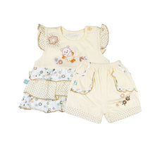 Pro Baby Girl Printed sleeveless Back halter Cotton Suits Cloth Set Comfortable Shirt + Pants J4U66