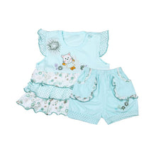 Pro Baby Girl Printed sleeveless Back halter Cotton Suits Cloth Set Comfortable Shirt + Pants J4U66