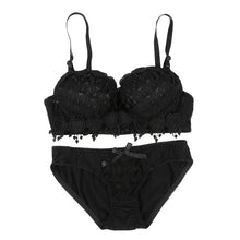 Pro Women Push Up Bra Set Girl Floral Lace Underwear Set Underwire Brassiere Outfit LE2 J4U66