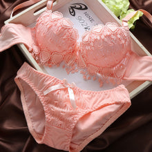 Pro Women Push Up Bra Set Girl Floral Lace Underwear Set Underwire Brassiere Outfit LE2 J4U66