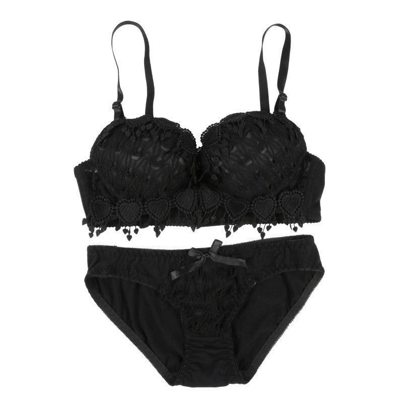 Pro Women Push Up Bra Set Girl Floral Lace Underwear Set Underwire Brassiere Outfit LE2 J4U66