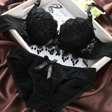 Pro Women Push Up Bra Set Girl Floral Lace Underwear Set Underwire Brassiere Outfit LE2 J4U66