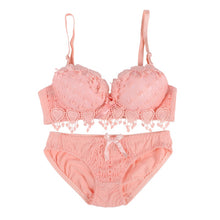 Pro Women Push Up Bra Set Girl Floral Lace Underwear Set Underwire Brassiere Outfit LE2 J4U66