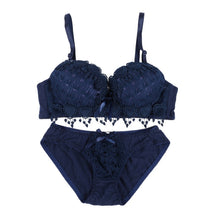 Pro Women Push Up Bra Set Girl Floral Lace Underwear Set Underwire Brassiere Outfit LE2 J4U66