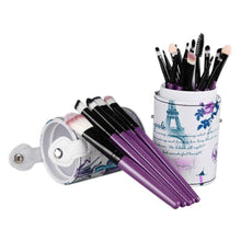 Professional 20pc Makeup Brushes 4 Colors Cosmetic Set Eyeshadow Brush Blusher Cosmetic Tools+Leather Cup Holder Case  J4U66