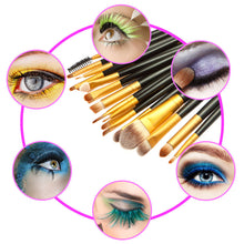 20pcs makeup brushes eyeshadow lip eyeliner facial makeup brush set foundation powder brushes with flannel bag J4U66