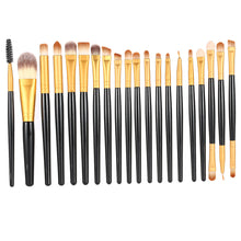 20pcs makeup brushes eyeshadow lip eyeliner facial makeup brush set foundation powder brushes with flannel bag J4U66