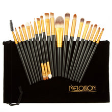 20pcs makeup brushes eyeshadow lip eyeliner facial makeup brush set foundation powder brushes with flannel bag J4U66