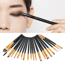 20pcs makeup brushes eyeshadow lip eyeliner facial makeup brush set foundation powder brushes with flannel bag J4U66