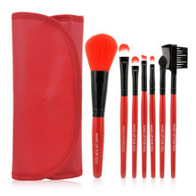 Professional 7pc Makeup Brush Set tools Make-up Toiletry Kit Wool Brand Make Up Brush Set Case Cosmetic Brush  J4U66