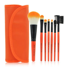 Professional 7pc Makeup Brush Set tools Make-up Toiletry Kit Wool Brand Make Up Brush Set Case Cosmetic Brush  J4U66