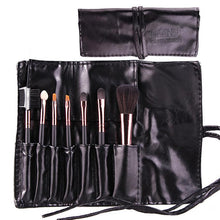 Professional 7pc Makeup Brush Set Tools Foundation Make-up Toiletry Kit Wool Brand Make Up Blush Brush Set Case 4 Colors J4U66