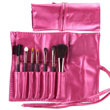 Professional 7pc Makeup Brush Set Tools Foundation Make-up Toiletry Kit Wool Brand Make Up Blush Brush Set Case 4 Colors J4U66