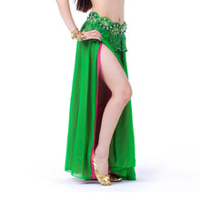 belly dance costume chiffon skirt 2 side slit skirt dress J4U66