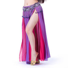 Belly Dance Costume 8 colors Chiffon Skirt 2 Side Slit Skirt Dress 8 Colors J4U66
