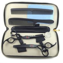 Hair Cutting+Thinning Scissors Barber Shears Hairdressing Set Black PY1 P18 J4U66
