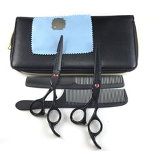 Hair Cutting+Thinning Scissors Barber Shears Hairdressing Set Black PY1 P18 J4U66
