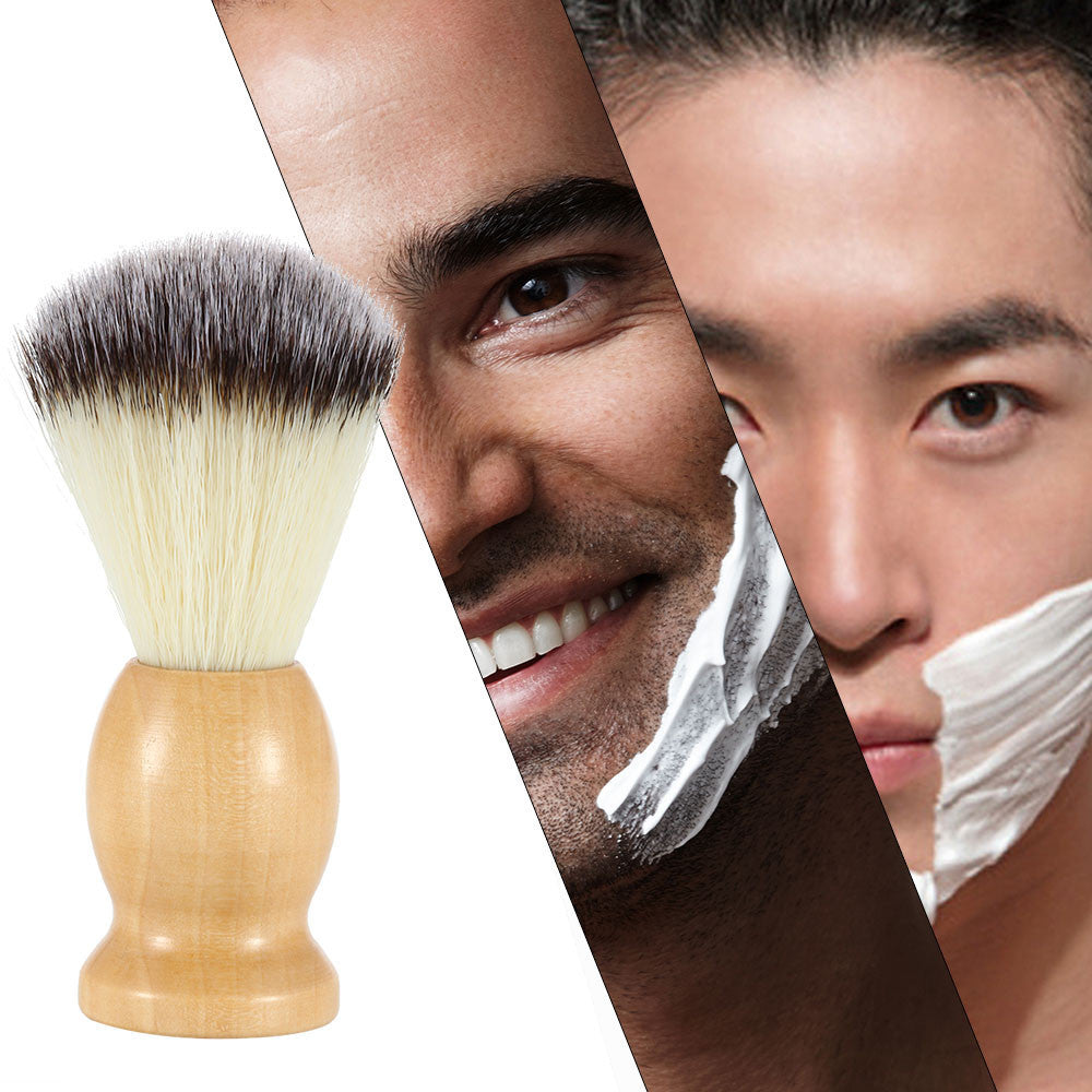 razor facial brush nylon shaving brush with wood handle for beard face cleaning tools shaving brush J4U66