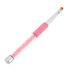 nail art pen rhinestone diamond acrylic handle beauty nail uv gel manicure salon brush pink J4U66